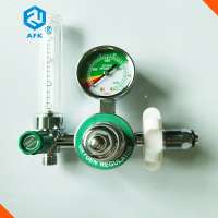 Chrome plated brass G5/8 CGA540 3000psi Medical oxygen pressure regulator with Flowmeter